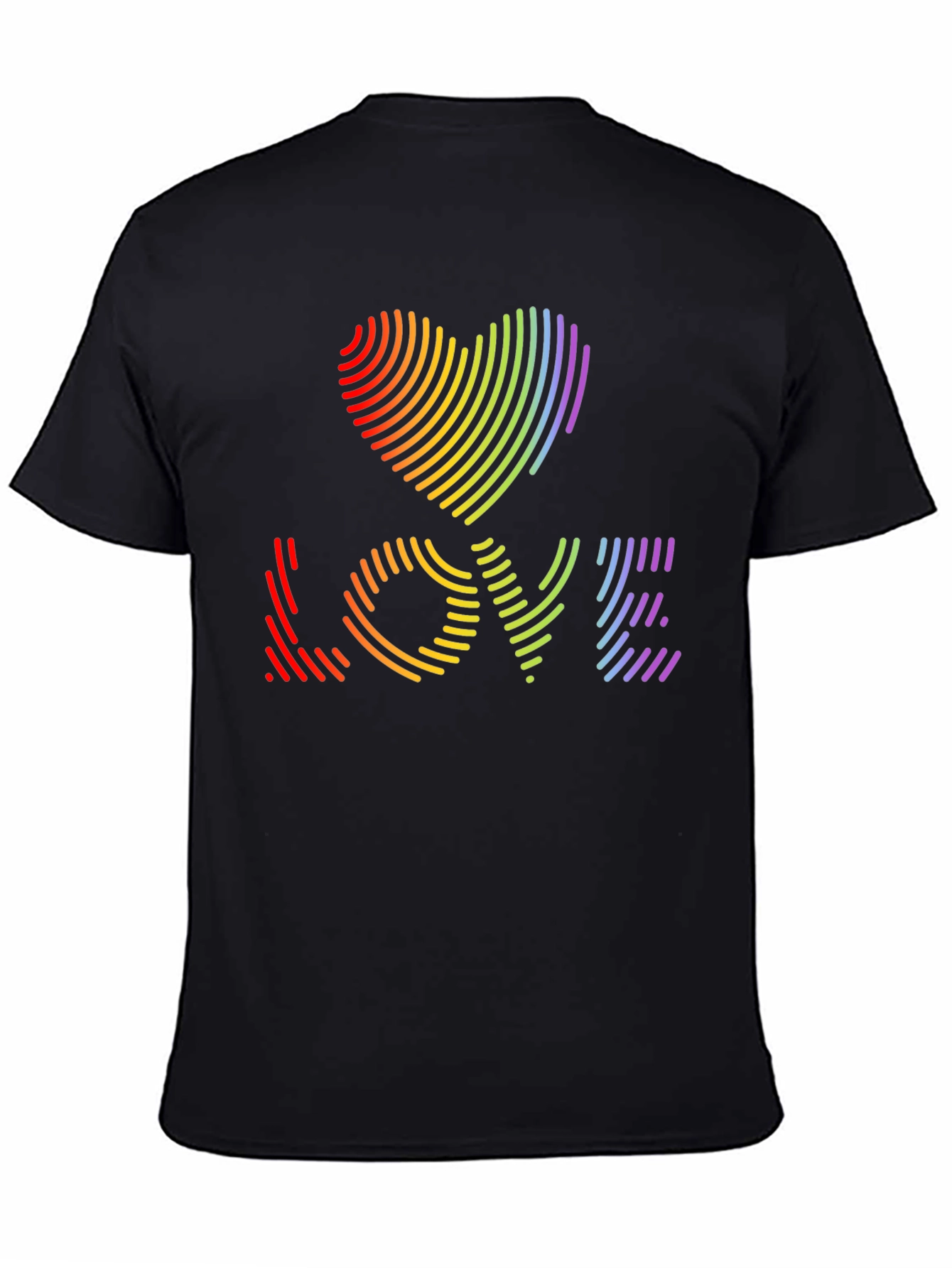 LGBTQ Pride Love Heart T-Shirt - Rainbow Graphic Tee - 4
