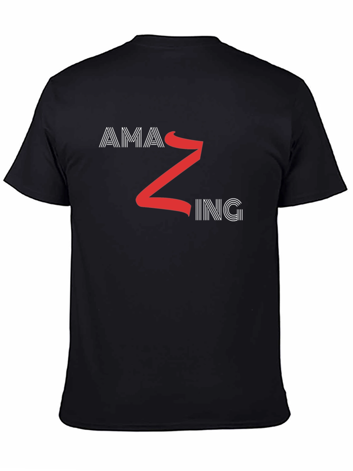 Black Amazing Graphic Black T-Shirt view 4