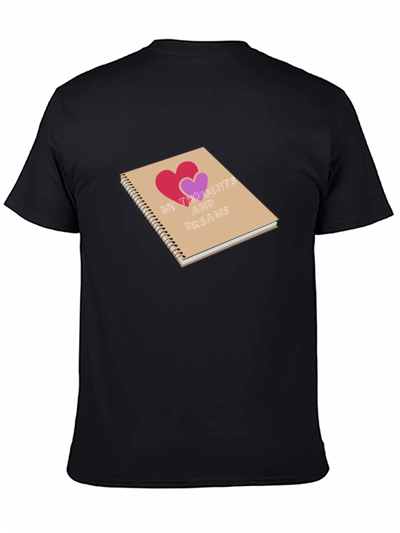 Black My Thoughts and Dreams Graphic T-Shirt view 4