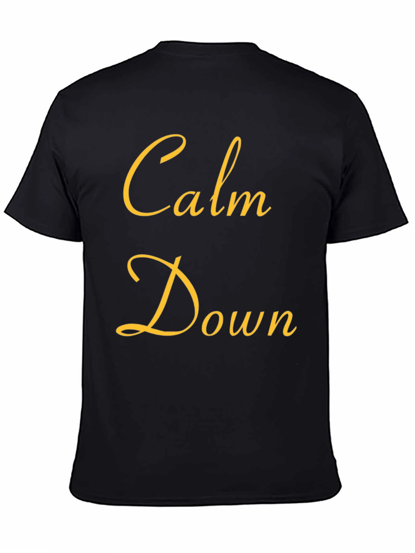 Black Calm Down Graphic Tee - Relaxed Fit Black T-Shirt view 4