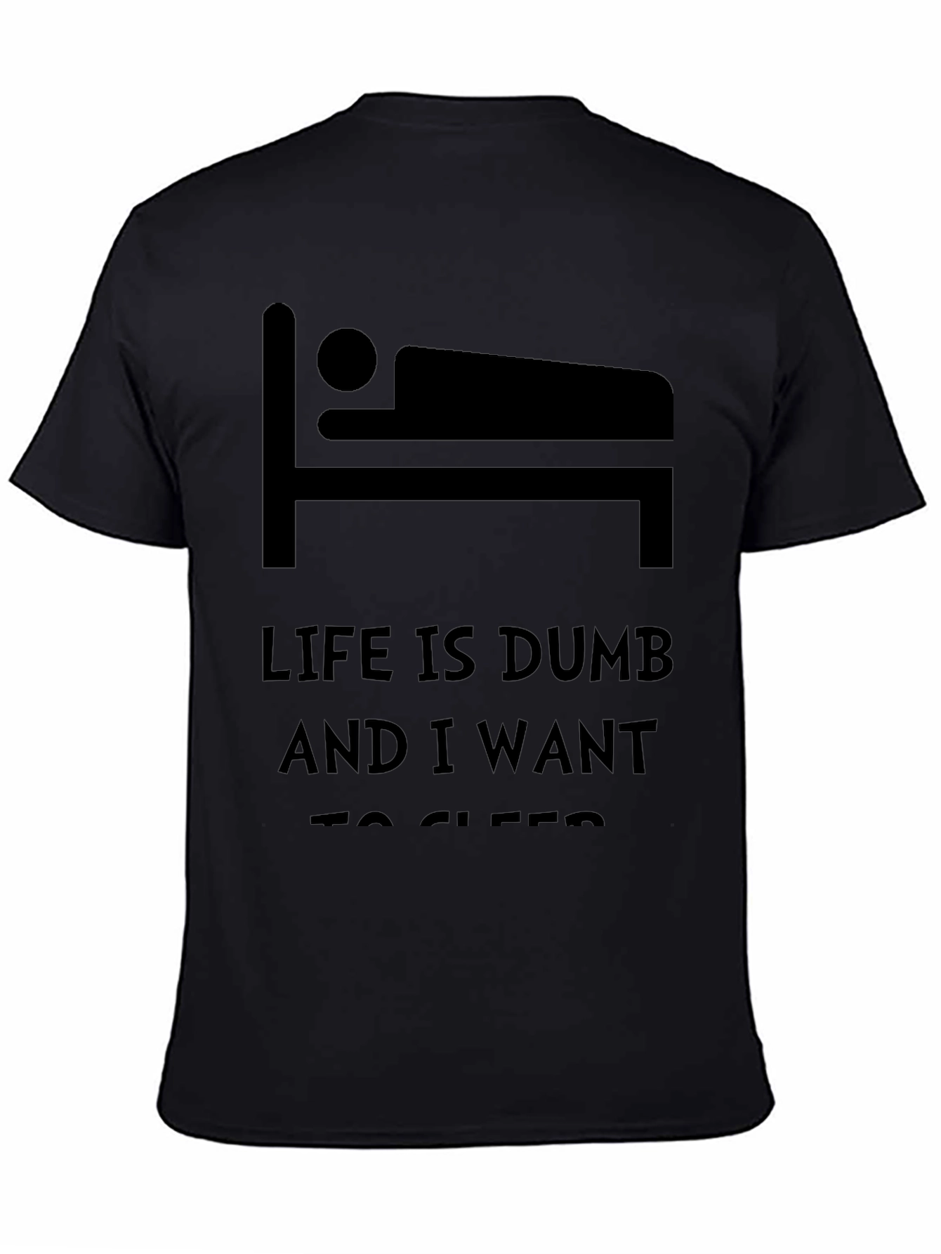 Black Life is Dumb - Funny Sleep T-Shirt view 4