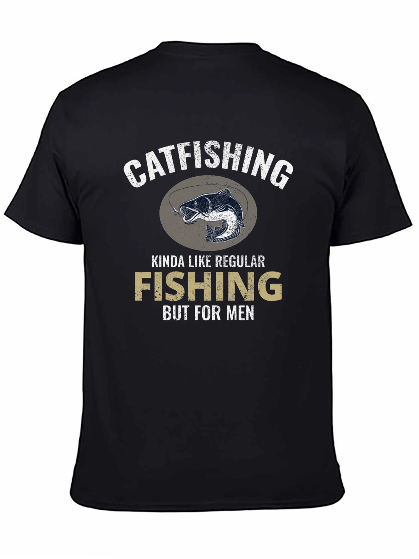 Black Catfishing T-Shirt - Fishing But For Men view 4