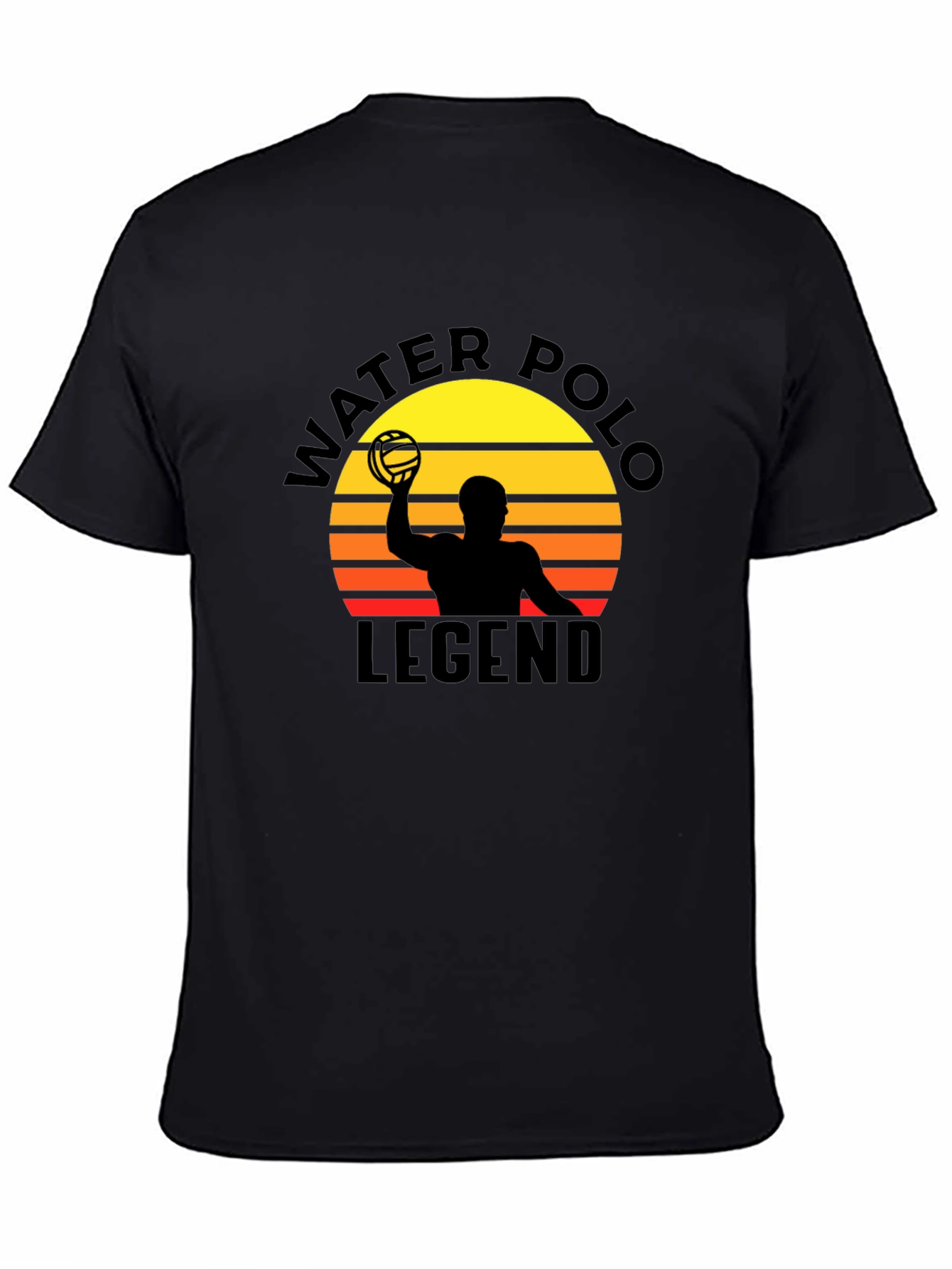 Black Water Polo Legend Graphic Tee - Sunset Design view 4
