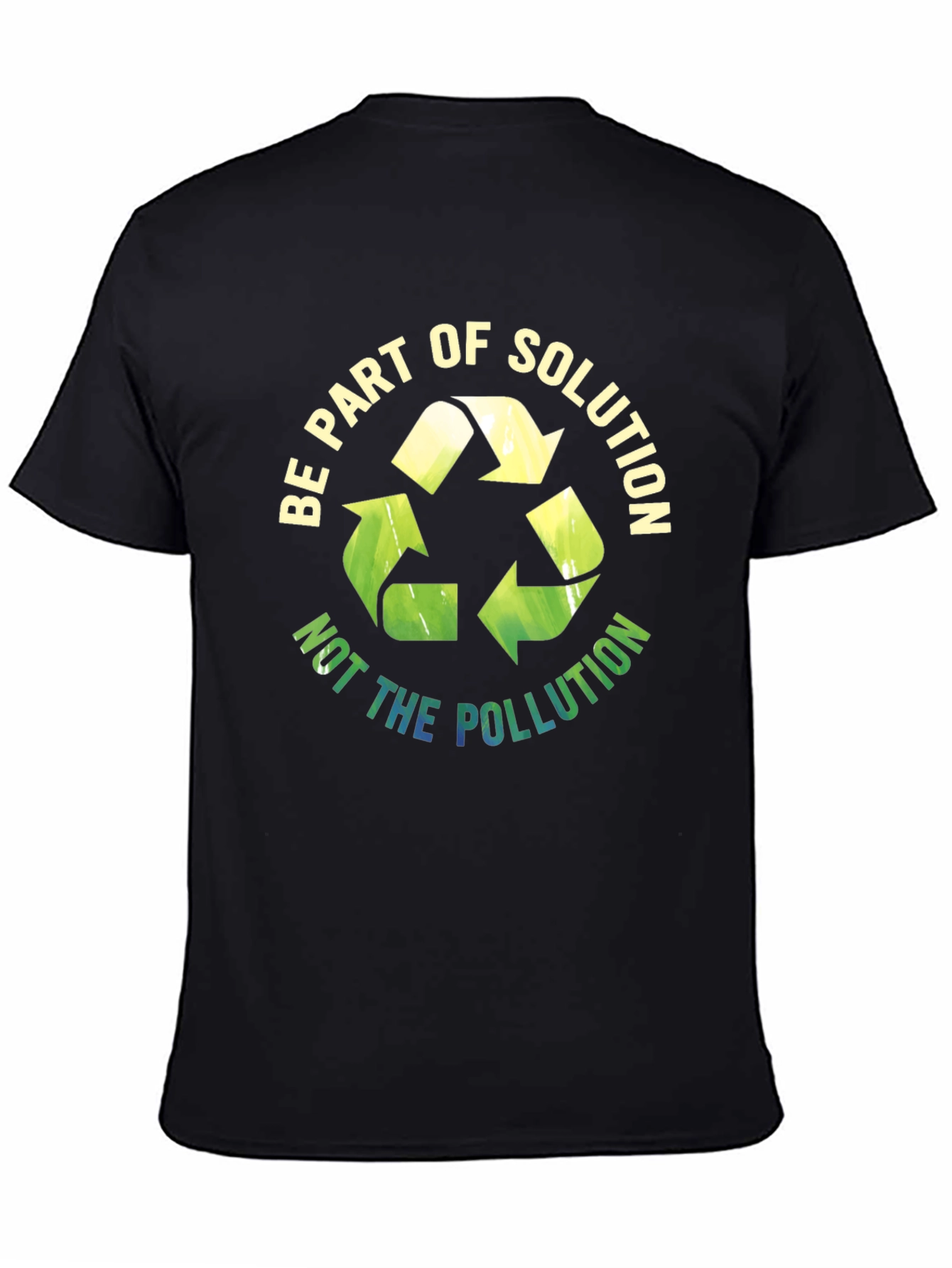 Black Eco-Friendly 'Be Part of Solution' Graphic Tee view 4