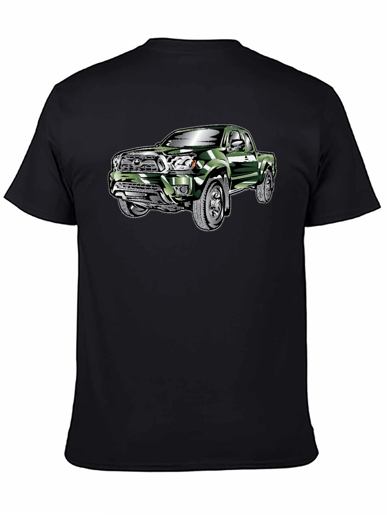 Black Truck Graphic Tee - Black Cotton Blend view 4