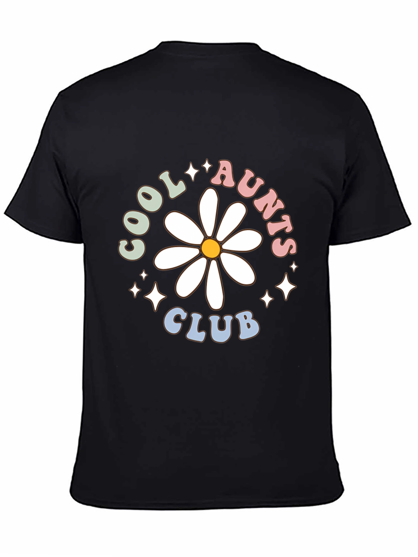 Black Cool Aunts Club Black Graphic Tee view 4