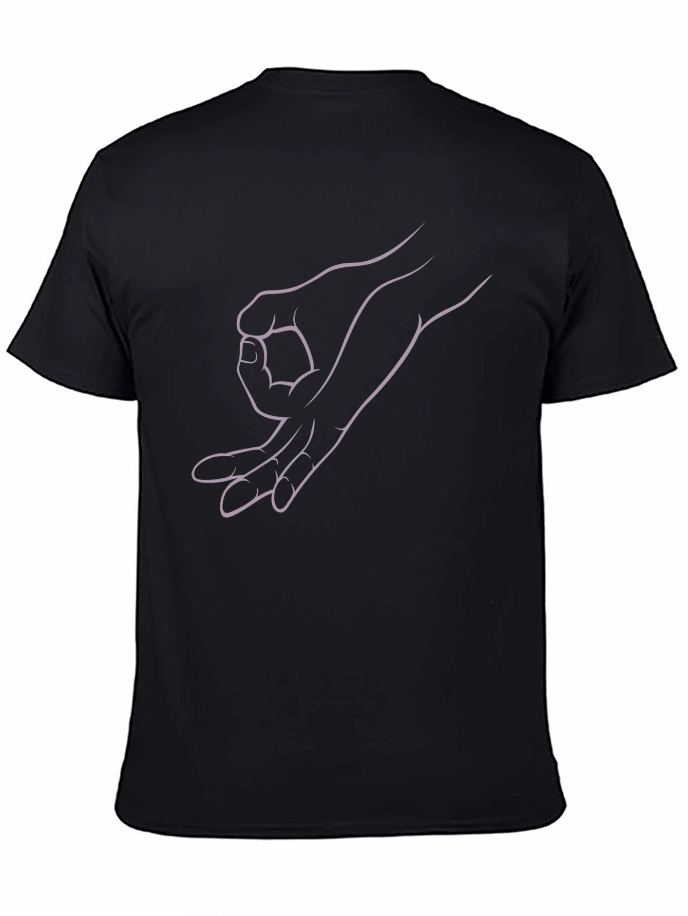 Black Got Em! Black T-Shirt with Funny Finger Game Design view 4