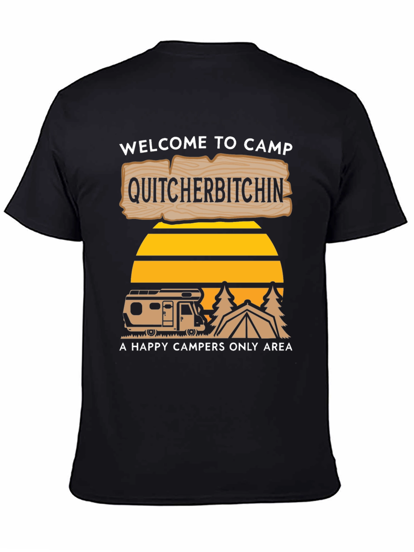 Black Camp Quitcherbitchin' Graphic Tee view 4