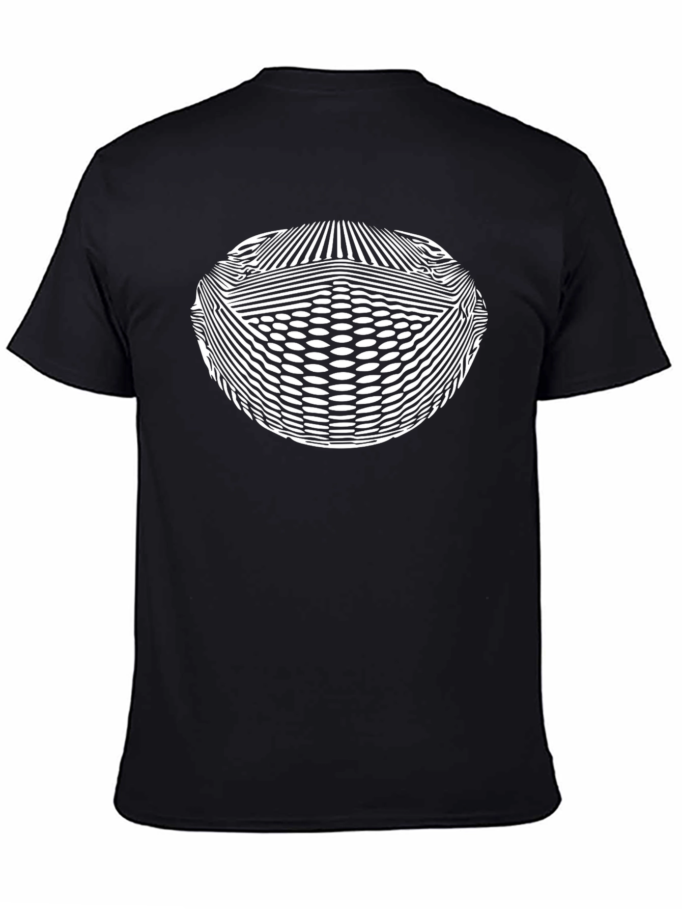 Black Optical Illusion Black T-Shirt view 4