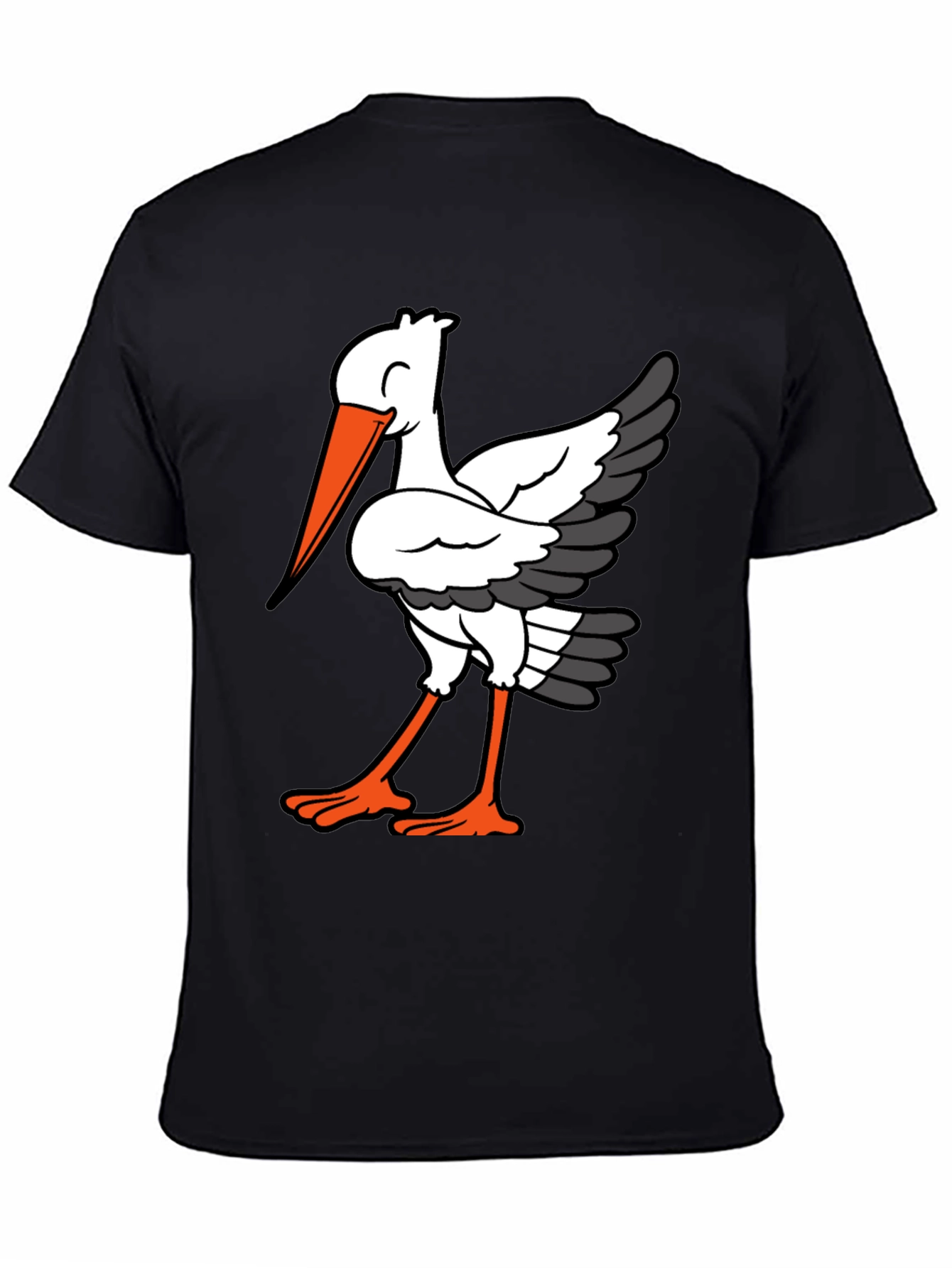 Black Stork Graphic Tee - Casual Comfort T-Shirt view 4