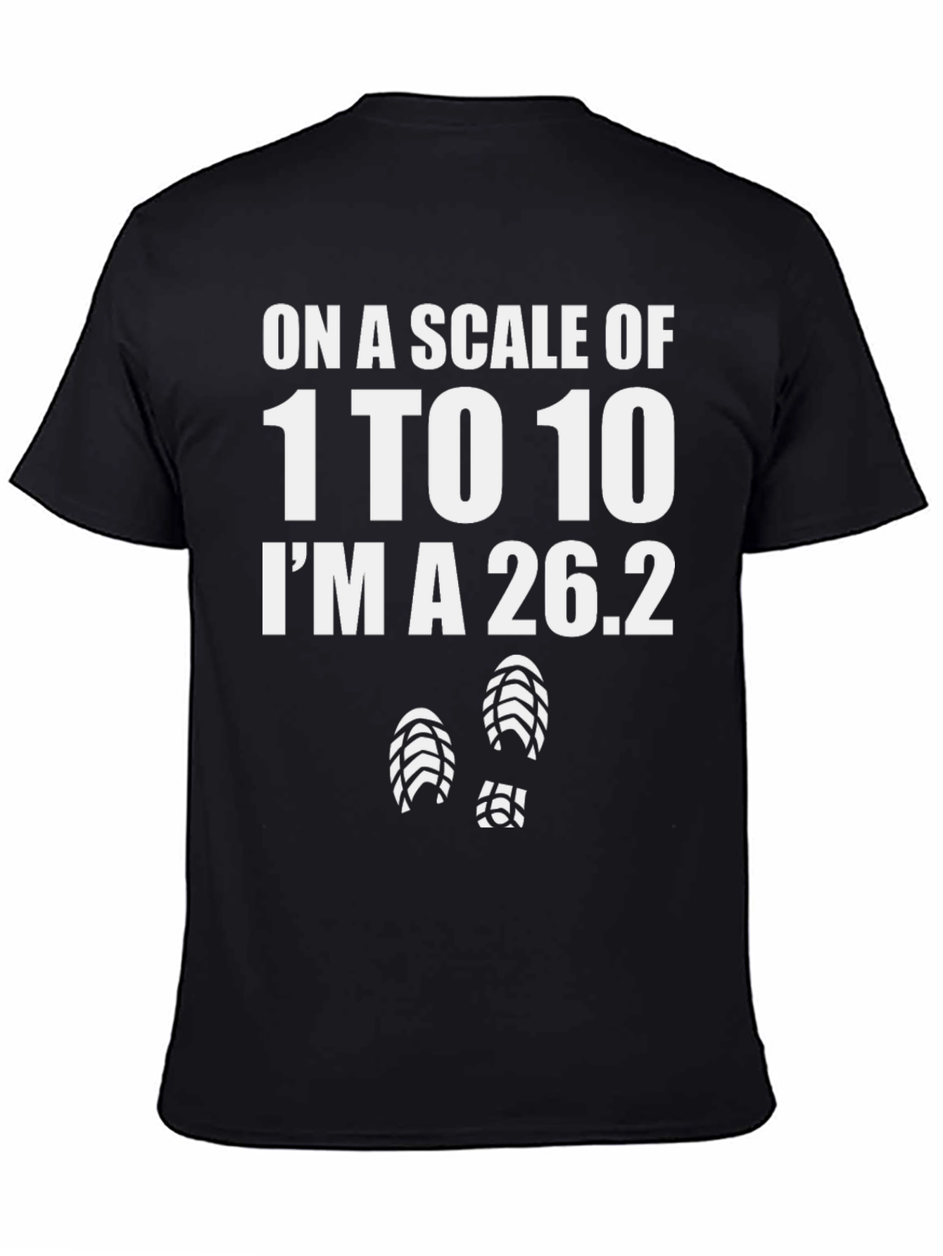 Black Marathon Runner T-Shirt: 1 to 10 I'm a 26.2 view 4