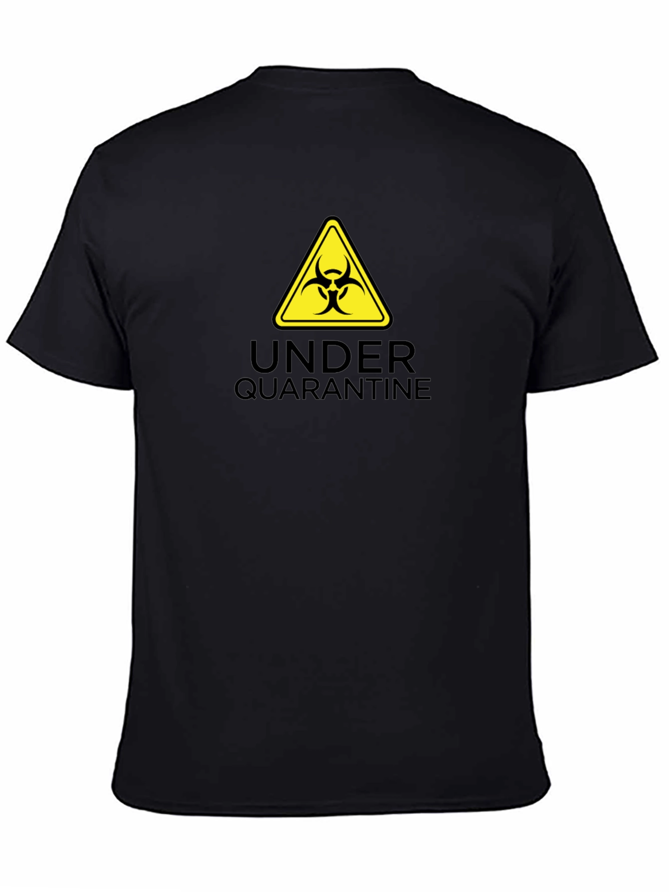 Black Under Quarantine Biohazard T-Shirt - Unisex view 4