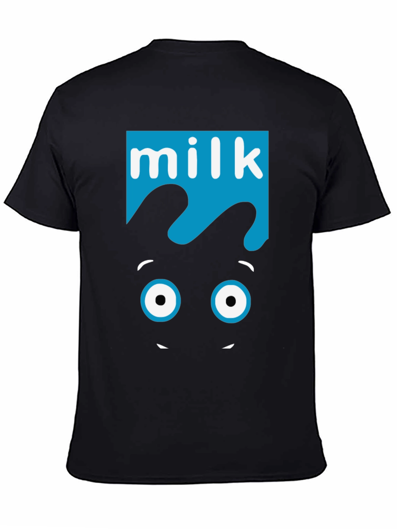 Black Milk Graphic Tee - Funny Cartoon Face Black T-Shirt view 4