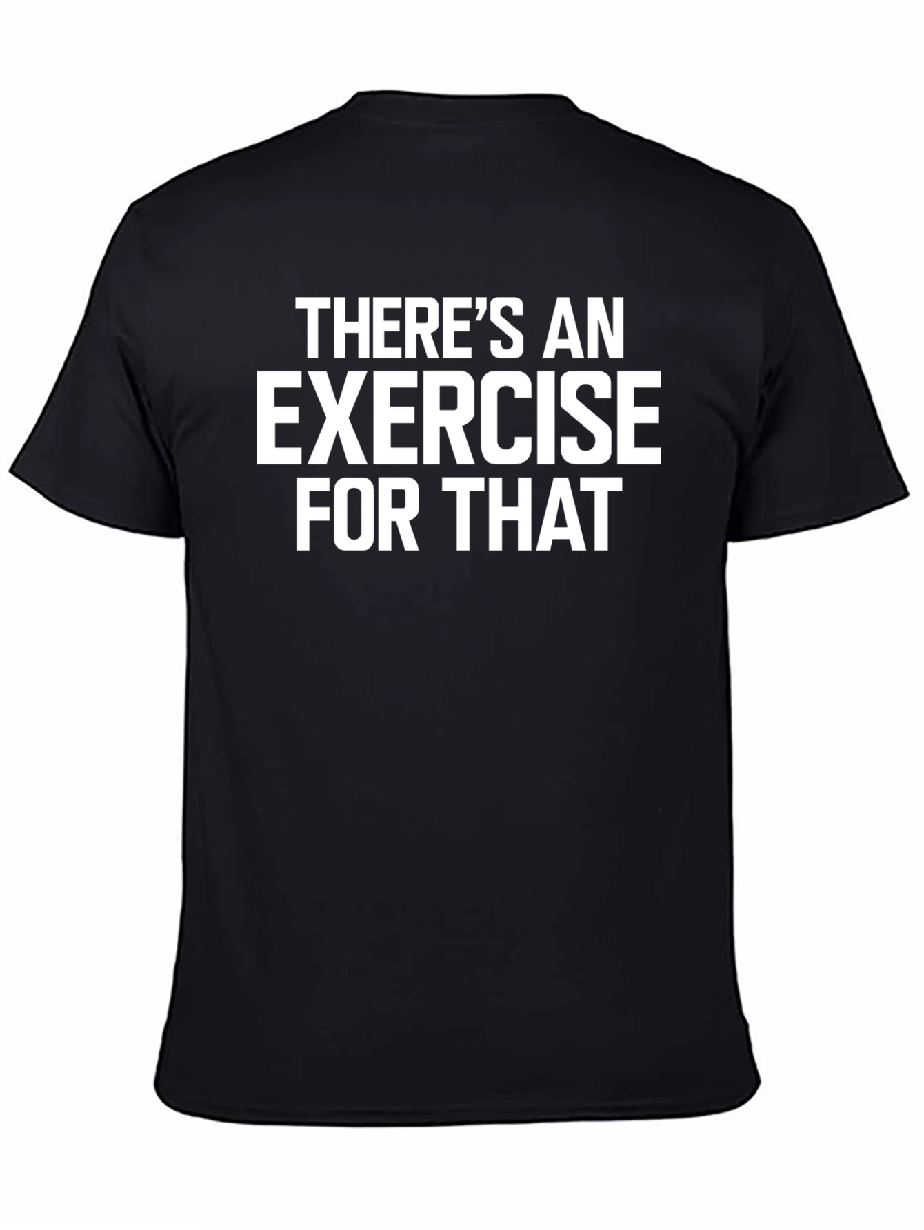 Black Exercise Humor T-Shirt view 4