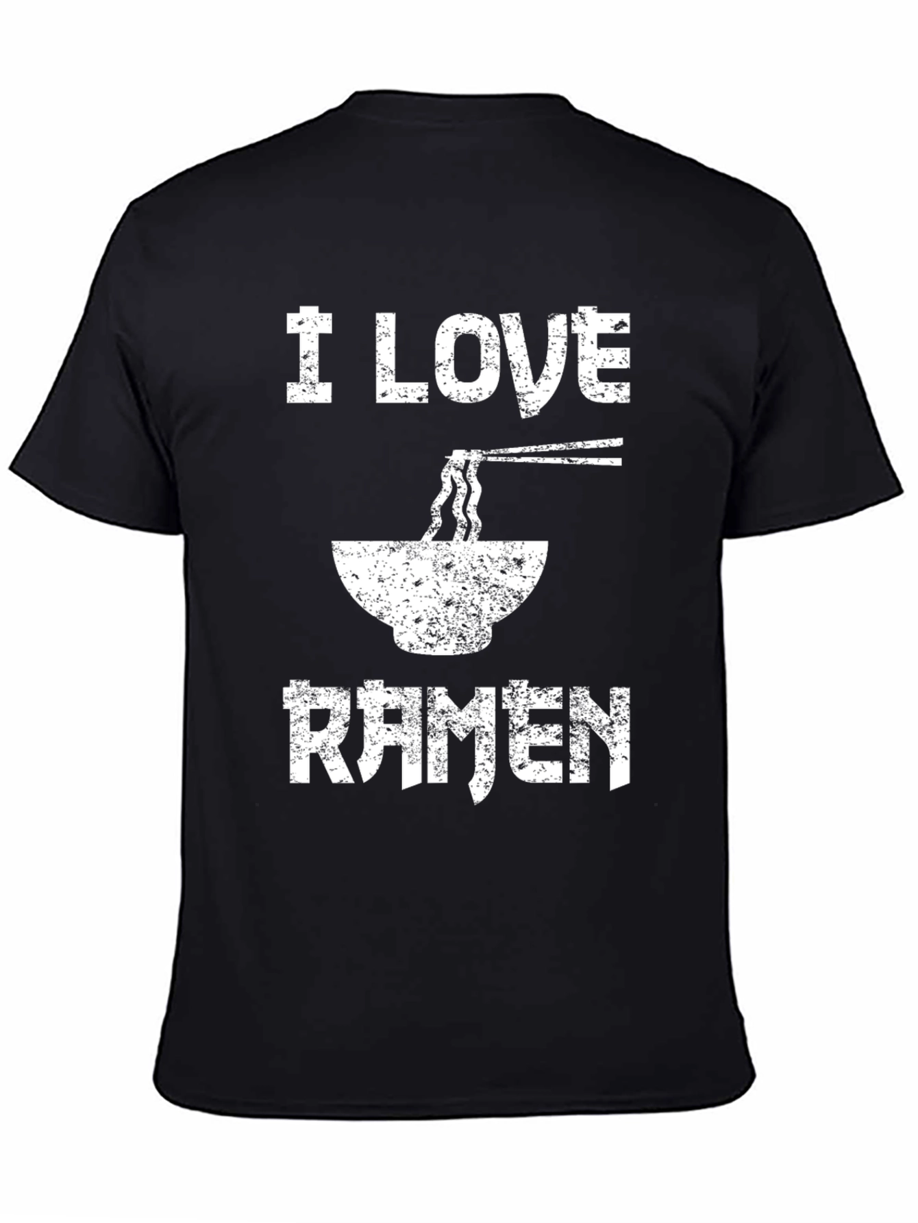 Black I Love Ramen Graphic Tee - Black view 4