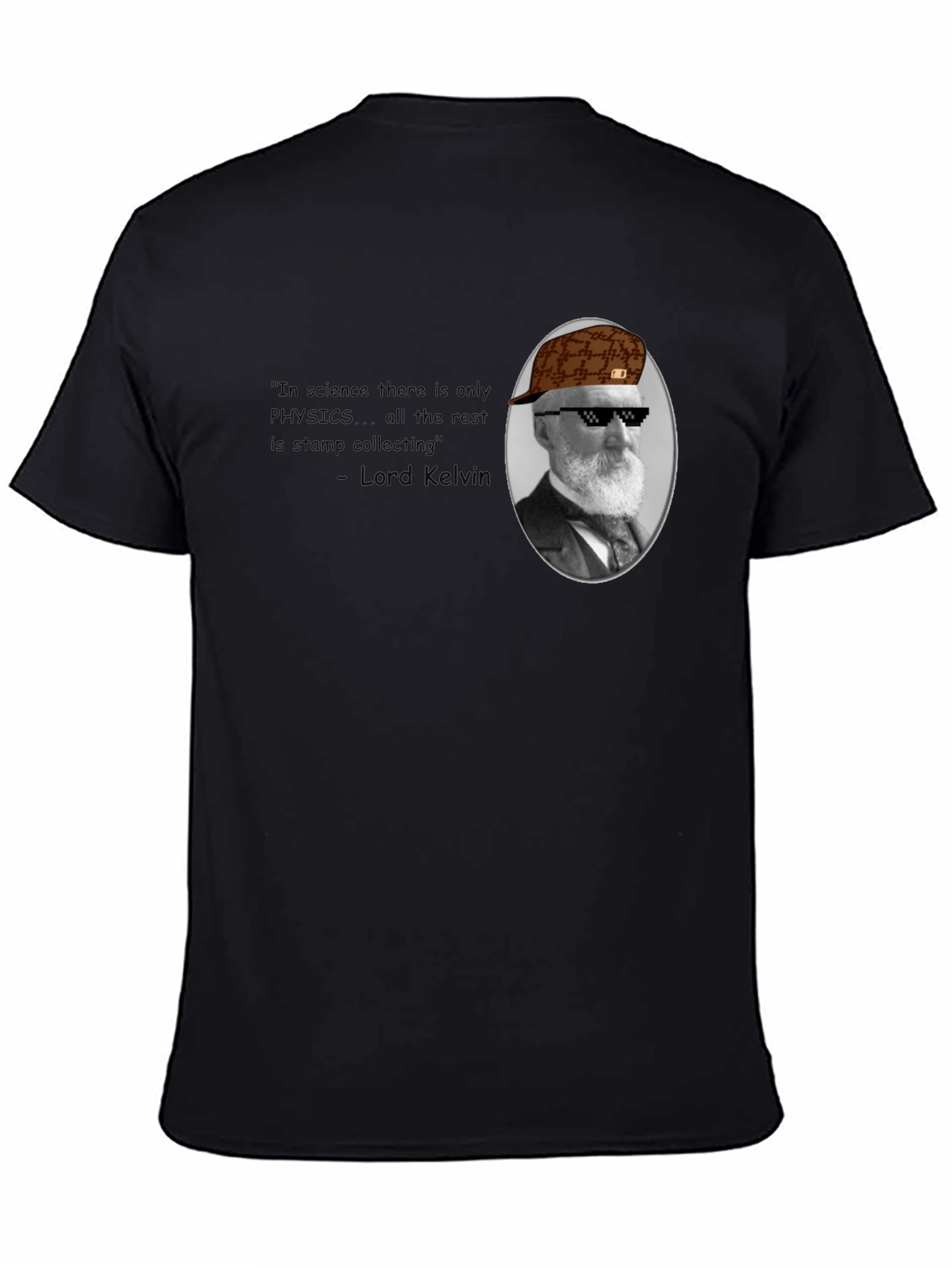Black Physics Quote Graphic Tee - Lord Kelvin view 4