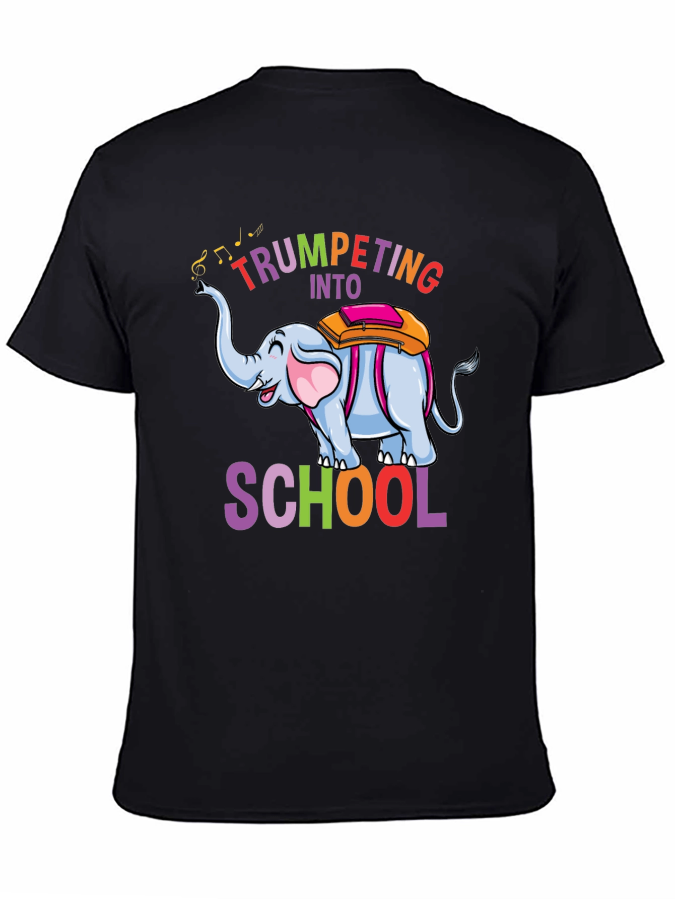 Black Trumpeting Into School Graphic Tee view 4