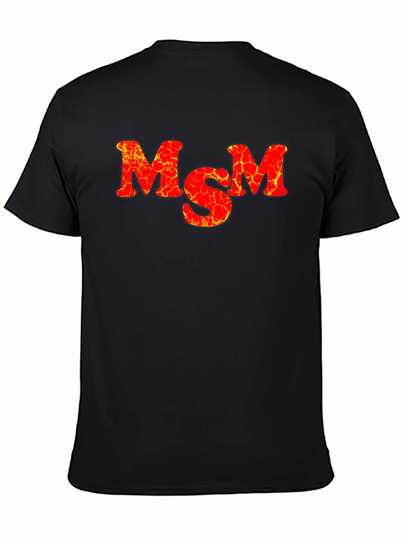 Black MSM Lava T-Shirt - Bold Graphic Tee view 4