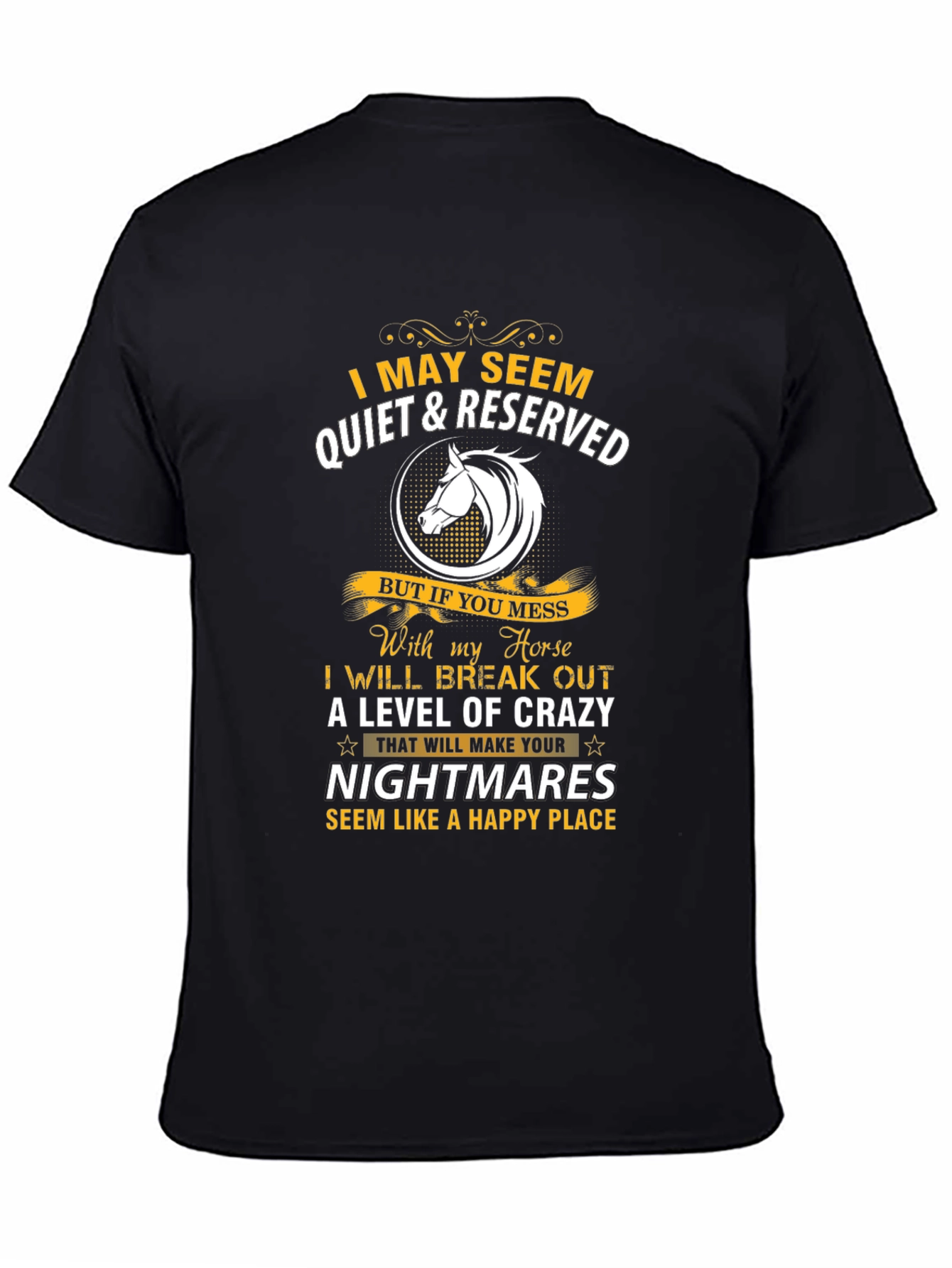 Black Horse Lover Graphic Tee - Quiet & Reserved view 4