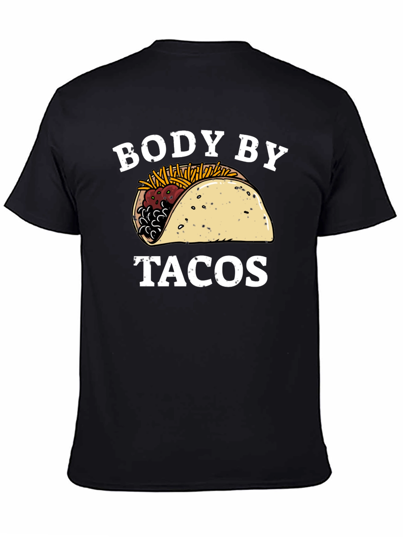 Black Body By Tacos Graphic Tee - Unisex Black T-Shirt view 4