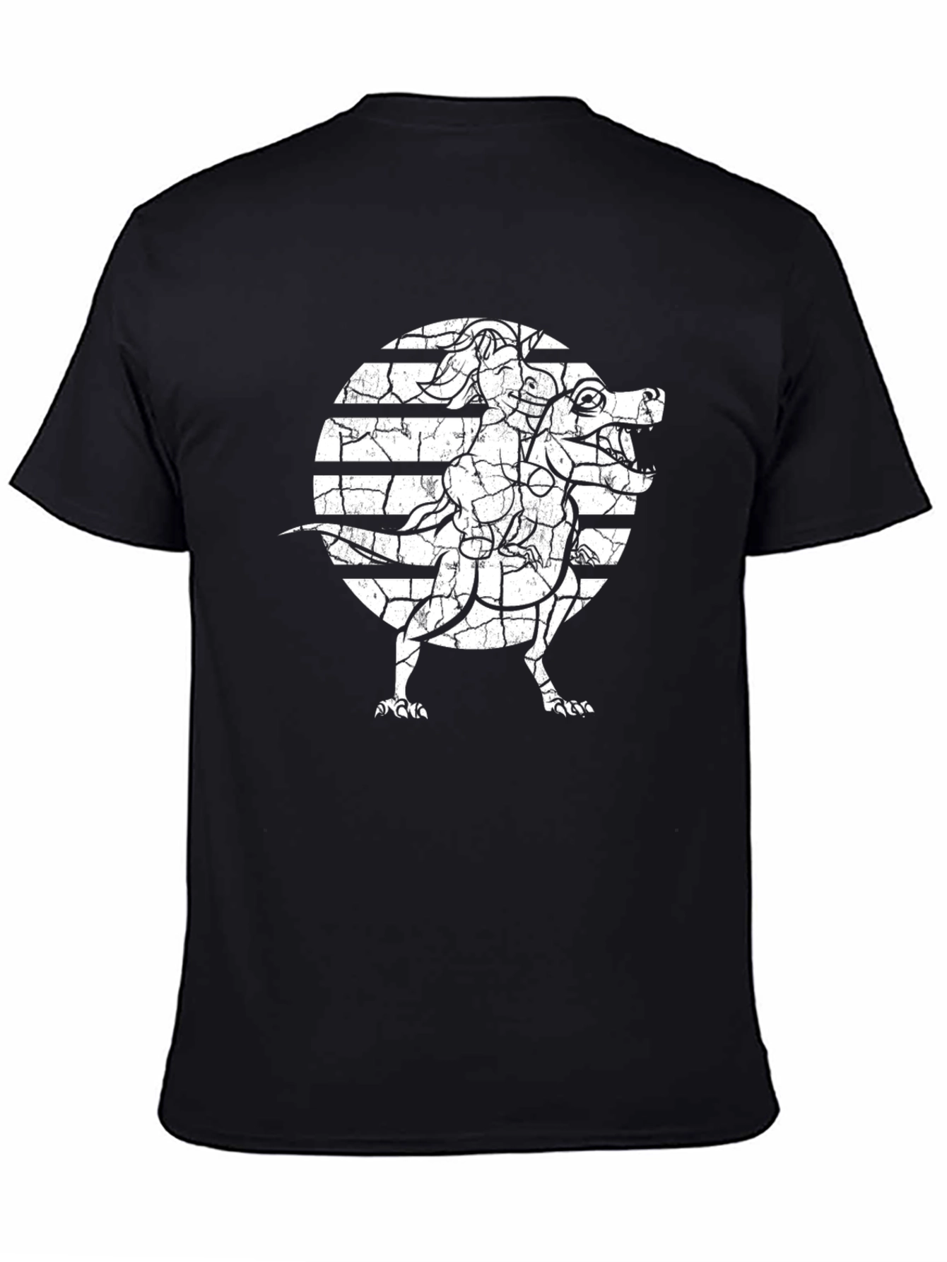 Dragon & Horse T-Shirt - Cracked Style Print - 4