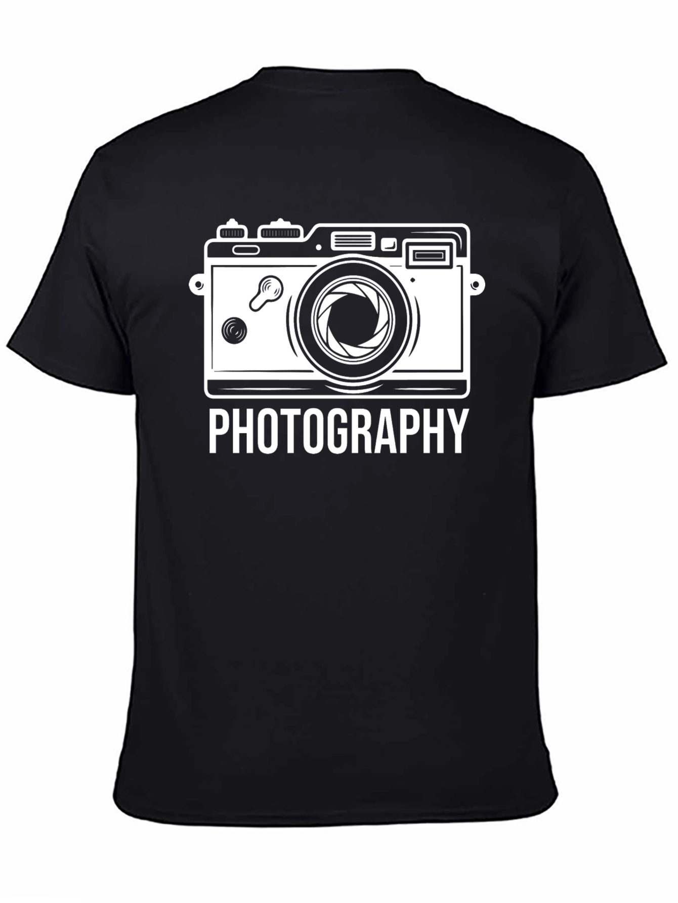 Black Photography Camera Graphic T-Shirt view 4
