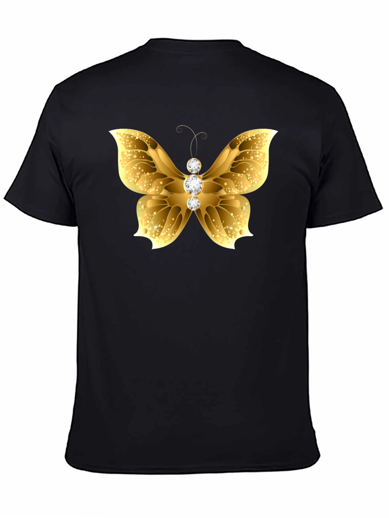 Black Golden Butterfly Tee view 4