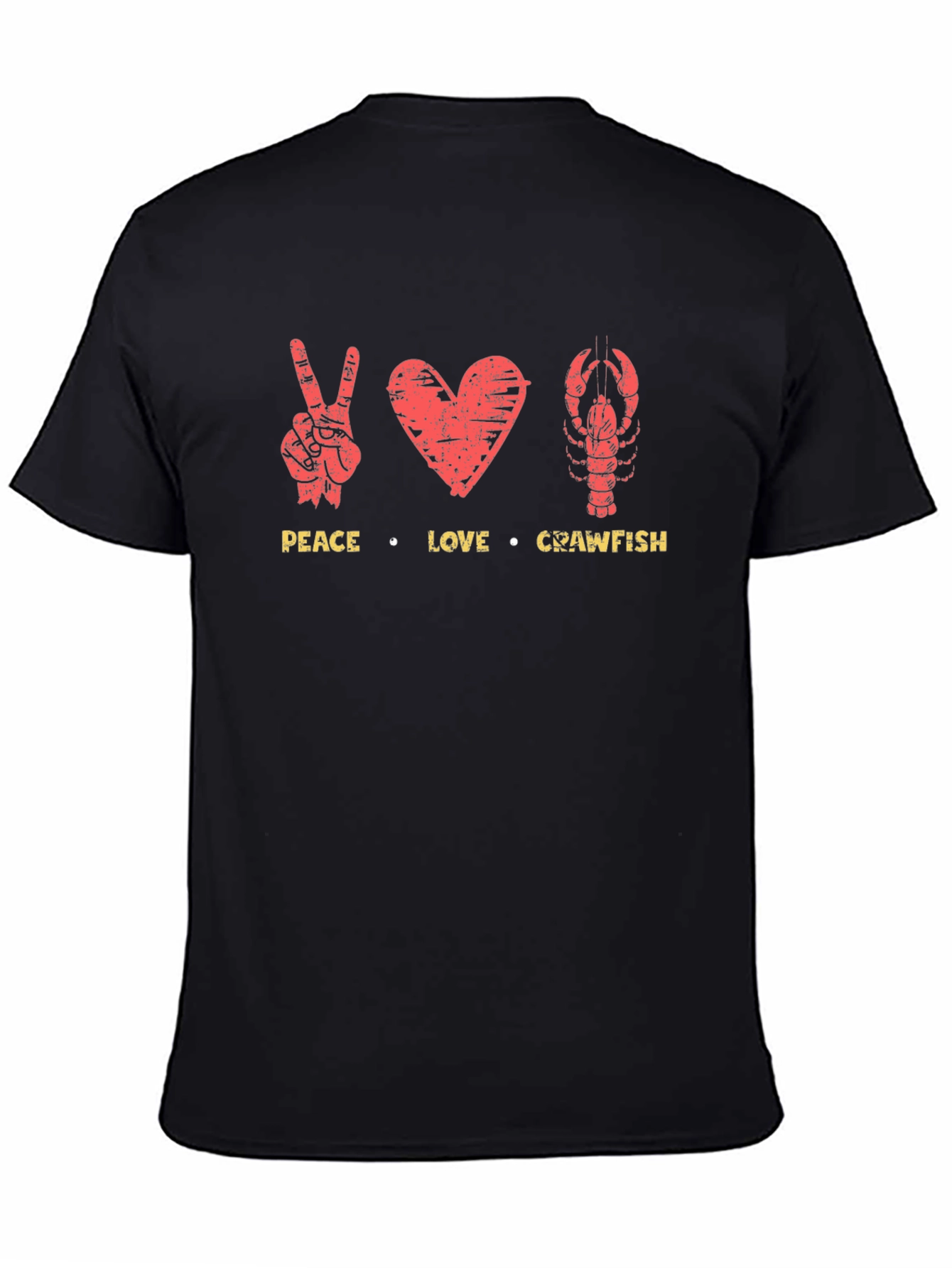 Peace Love Crawfish Graphic T-Shirt - 4