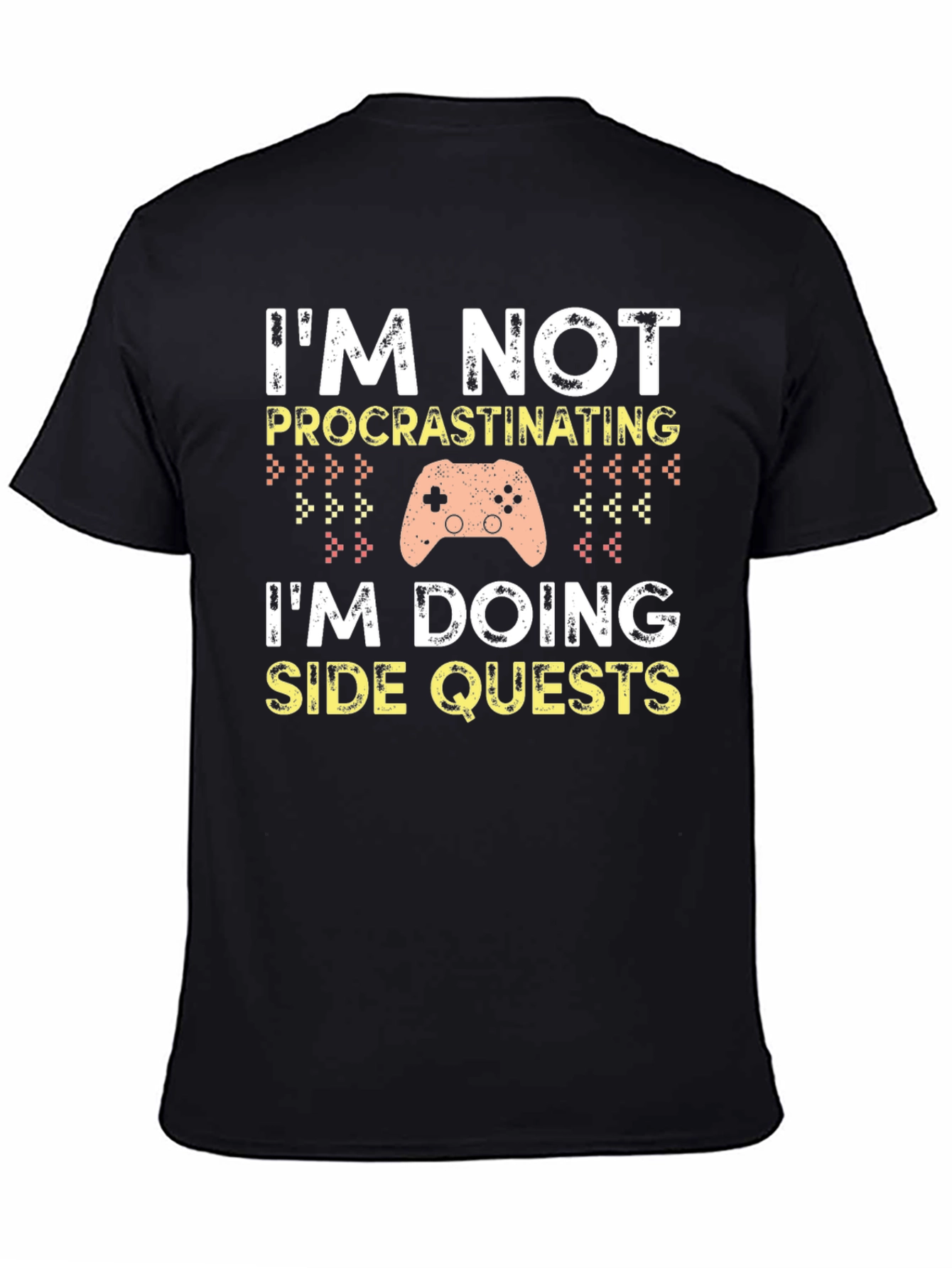 Black Gamer T-Shirt - Side Quests view 4