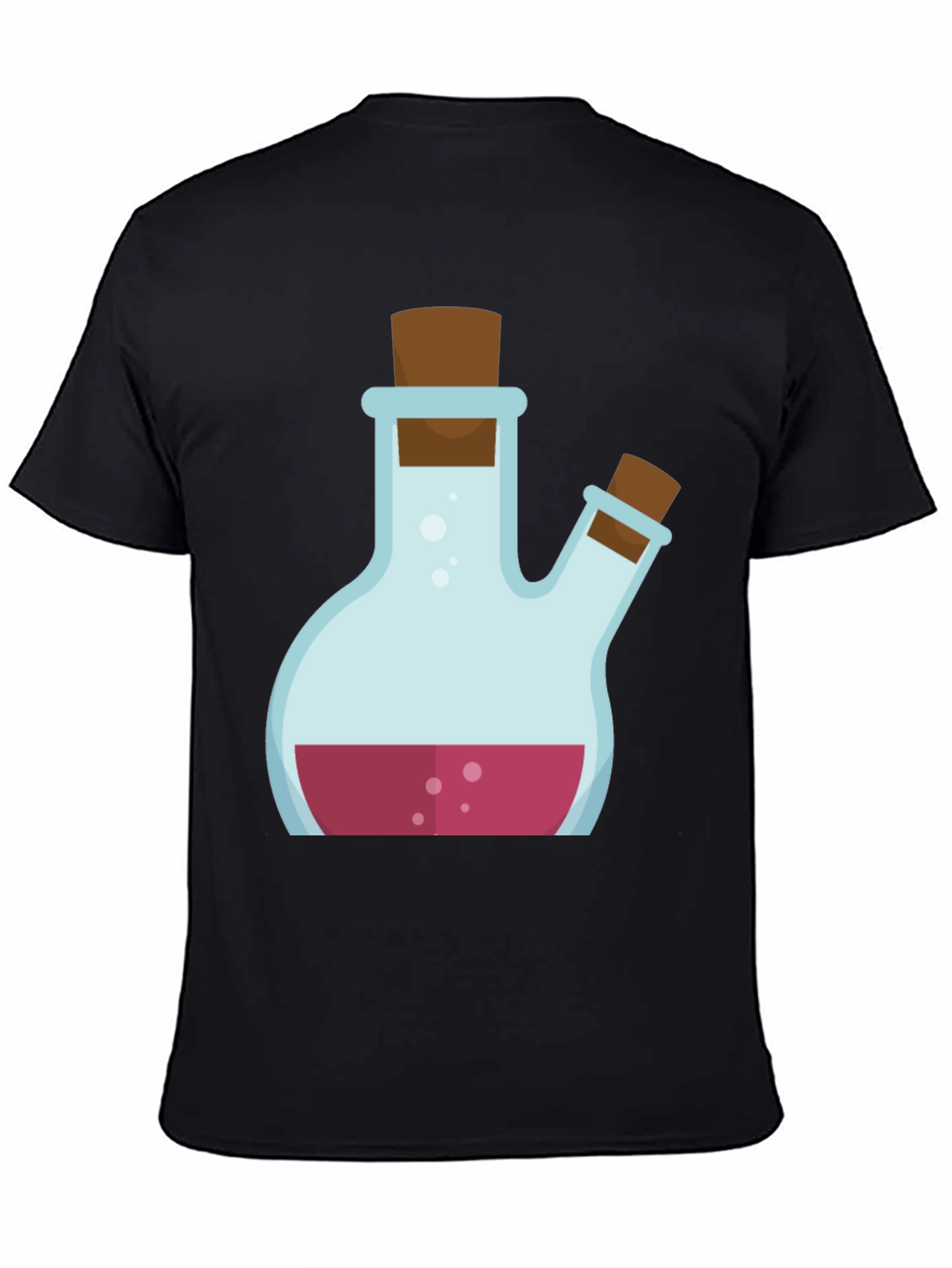 Black Potion Graphic Tee - Black Cotton Blend Shirt view 4