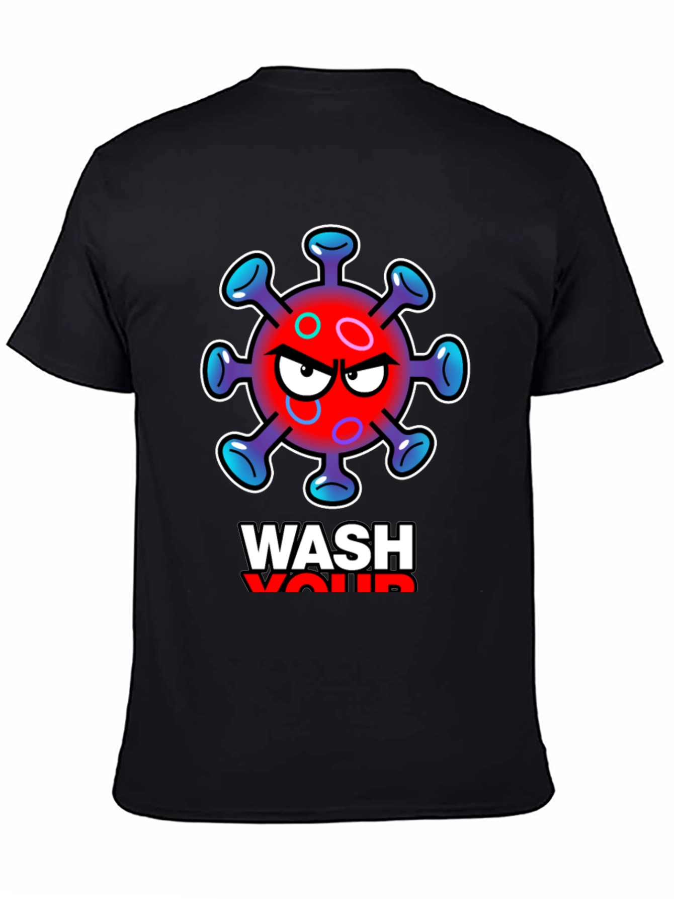 Black Wash Your Hands Black Graphic Tee view 4