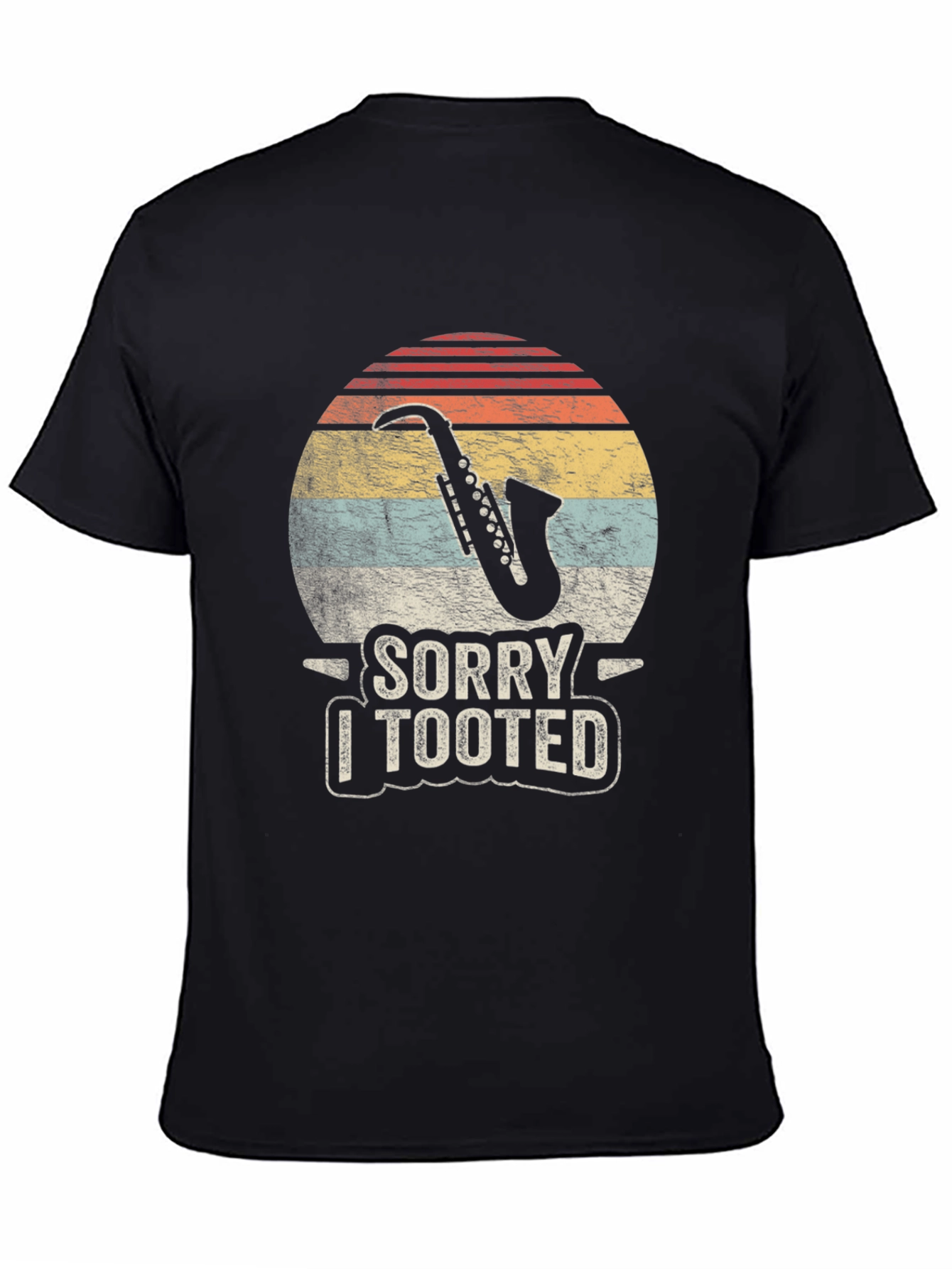 Black Sorry I Tooted Saxophone Graphic Tee view 4