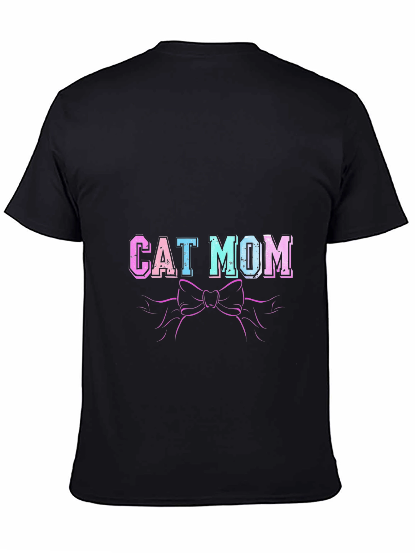 Black Cat Mom T-Shirt - Cute Graphic Tee view 4