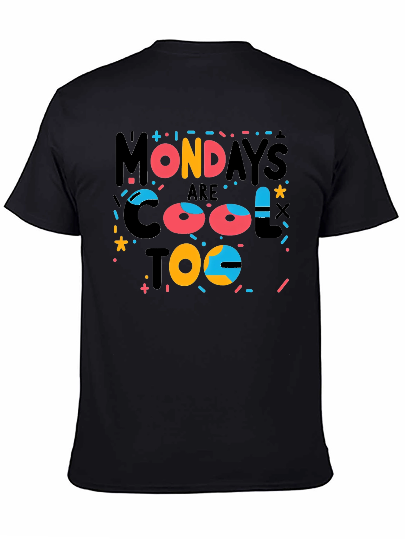 Black Cool Mondays Graphic Tee - Fun & Stylish Casual Wear view 4