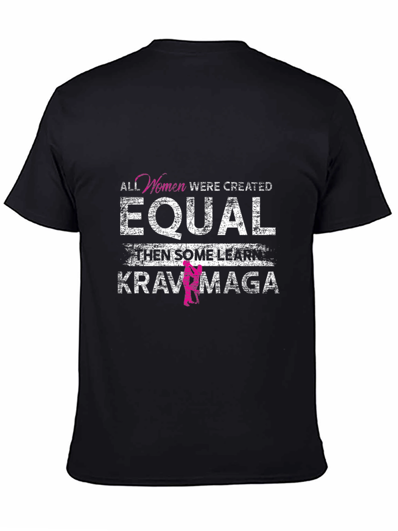 Black Equal Krav Maga Women's Black T-Shirt view 4