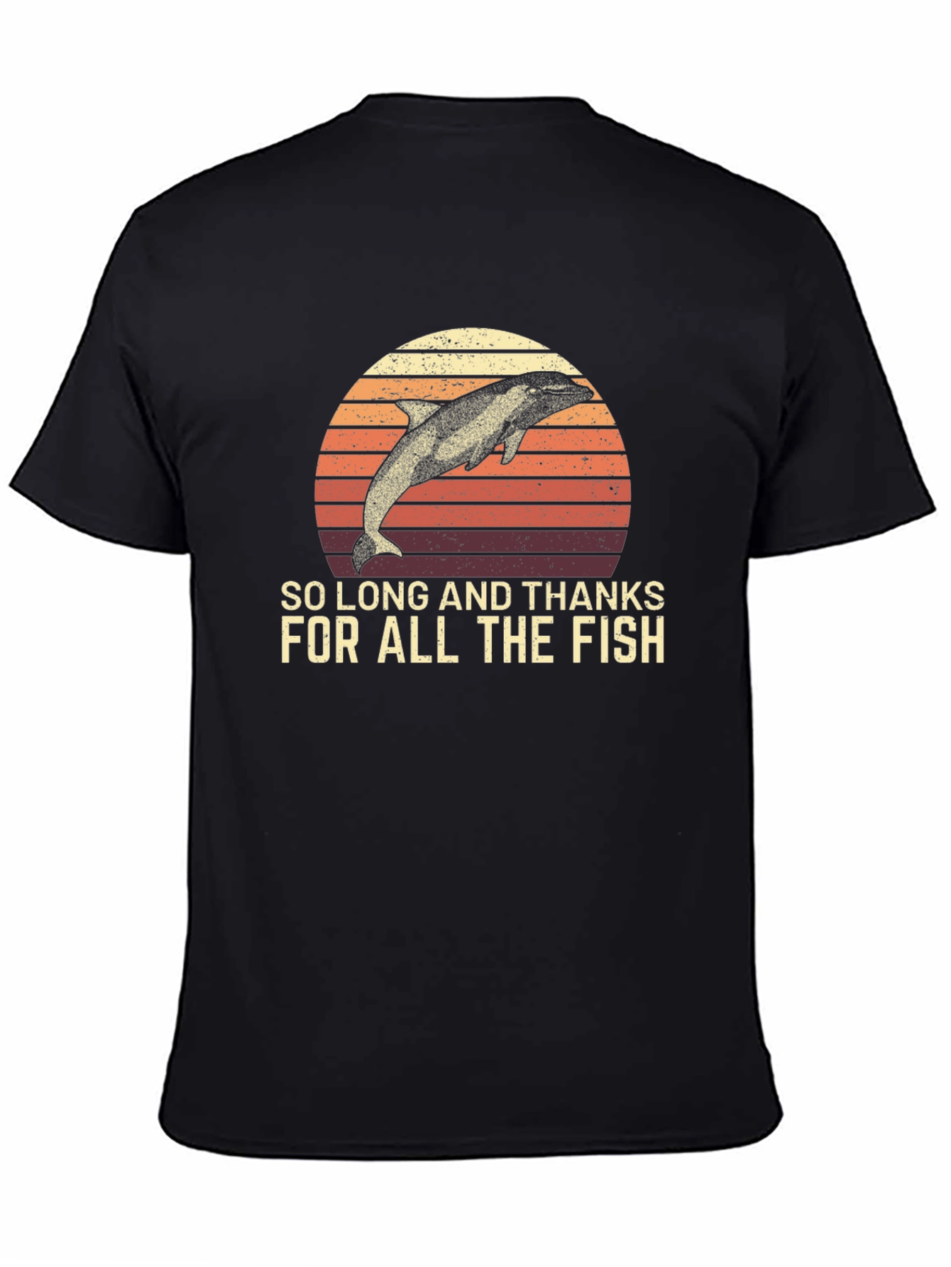 Black So Long and Thanks for All the Fish T-Shirt view 4