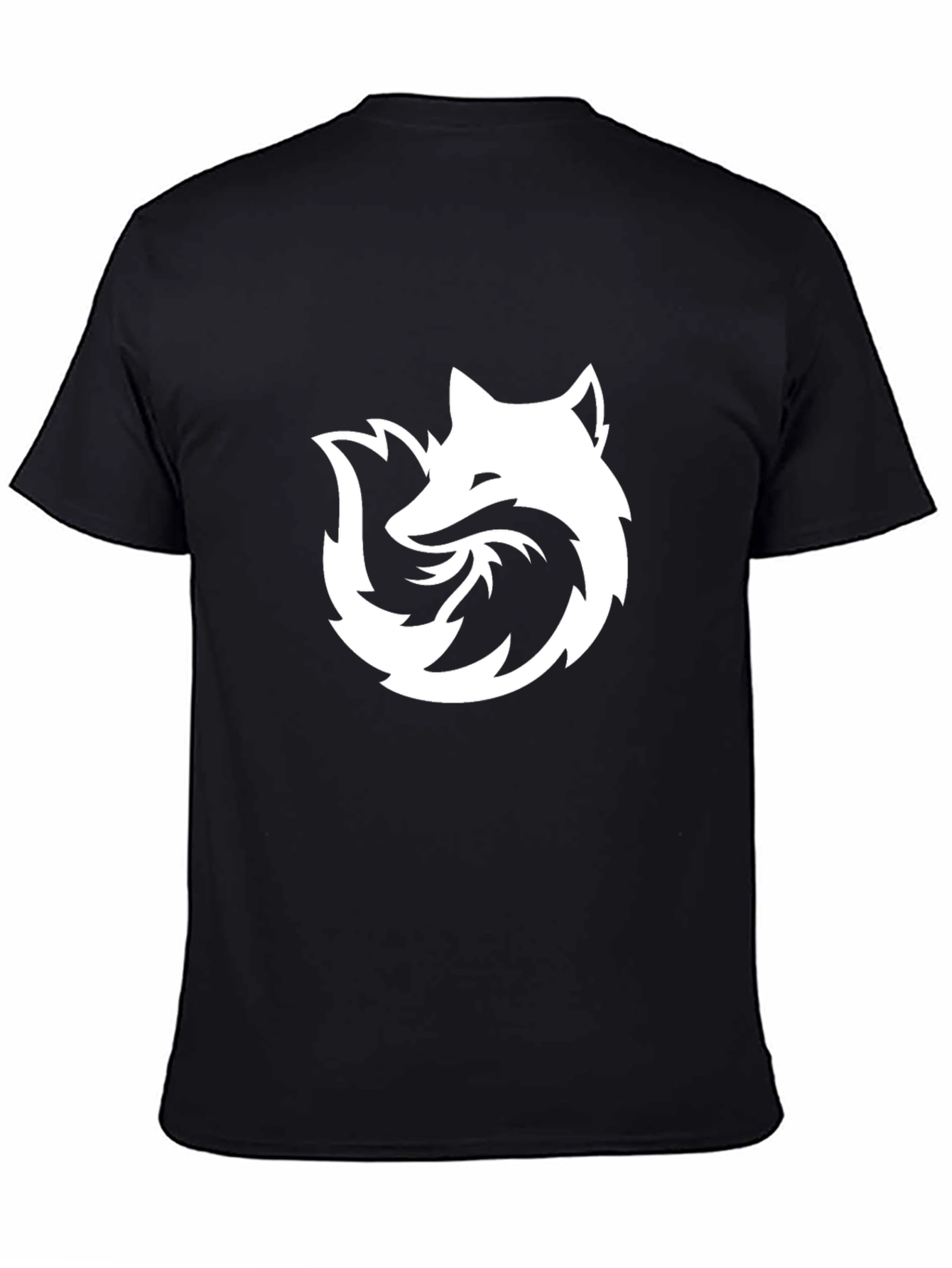 Black Fox Logo Black T-Shirt - Modern Graphic Tee view 4