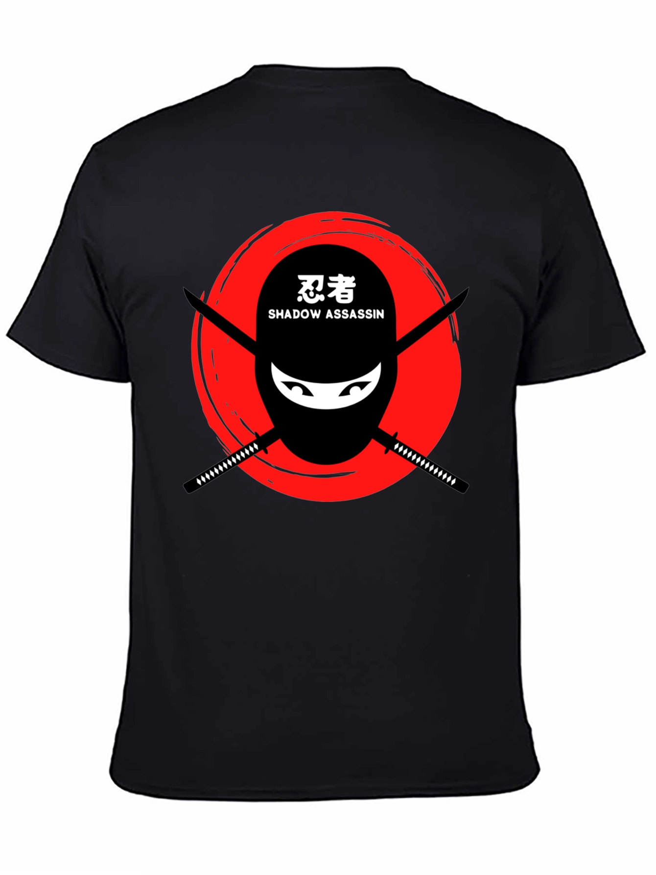 Black Ninja Shadow Assassin Graphic T-Shirt view 4