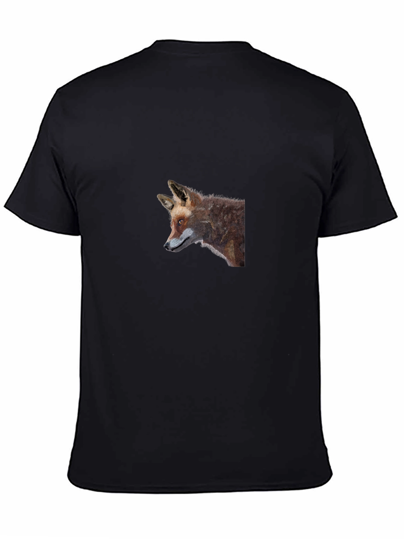 Black Fox Graphic Tee - Black Cotton T-Shirt view 4