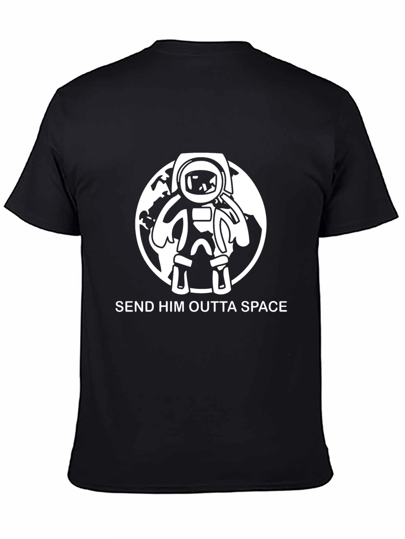 Black Send Him Outta Space Graphic Tee view 4