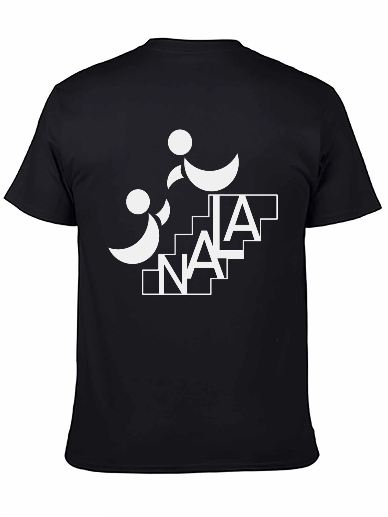 Black Modern NALA Graphic Print Black T-Shirt view 4