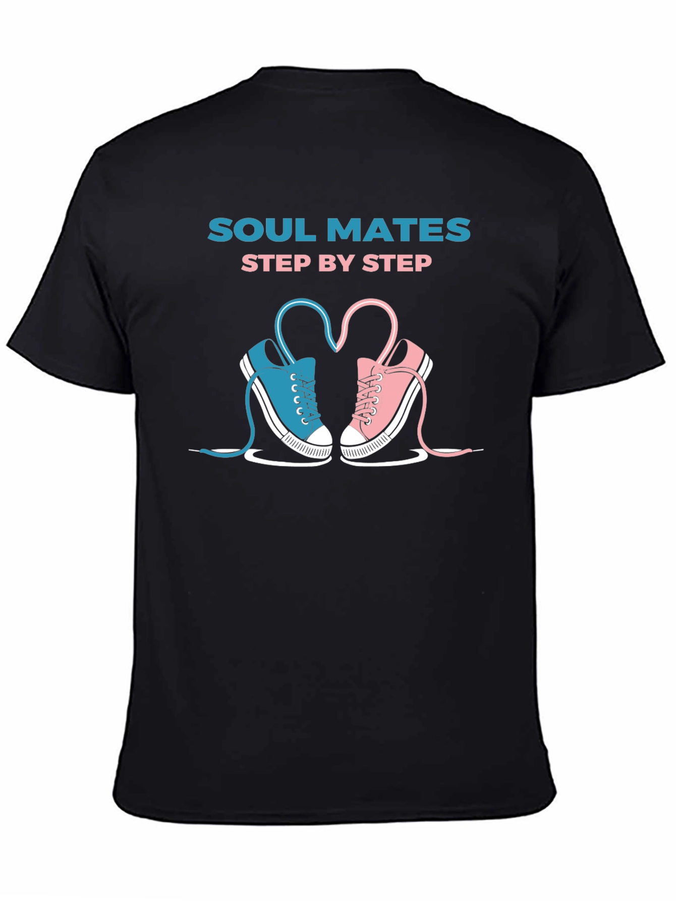Black Soul Mates Step By Step Graphic T-Shirt view 4
