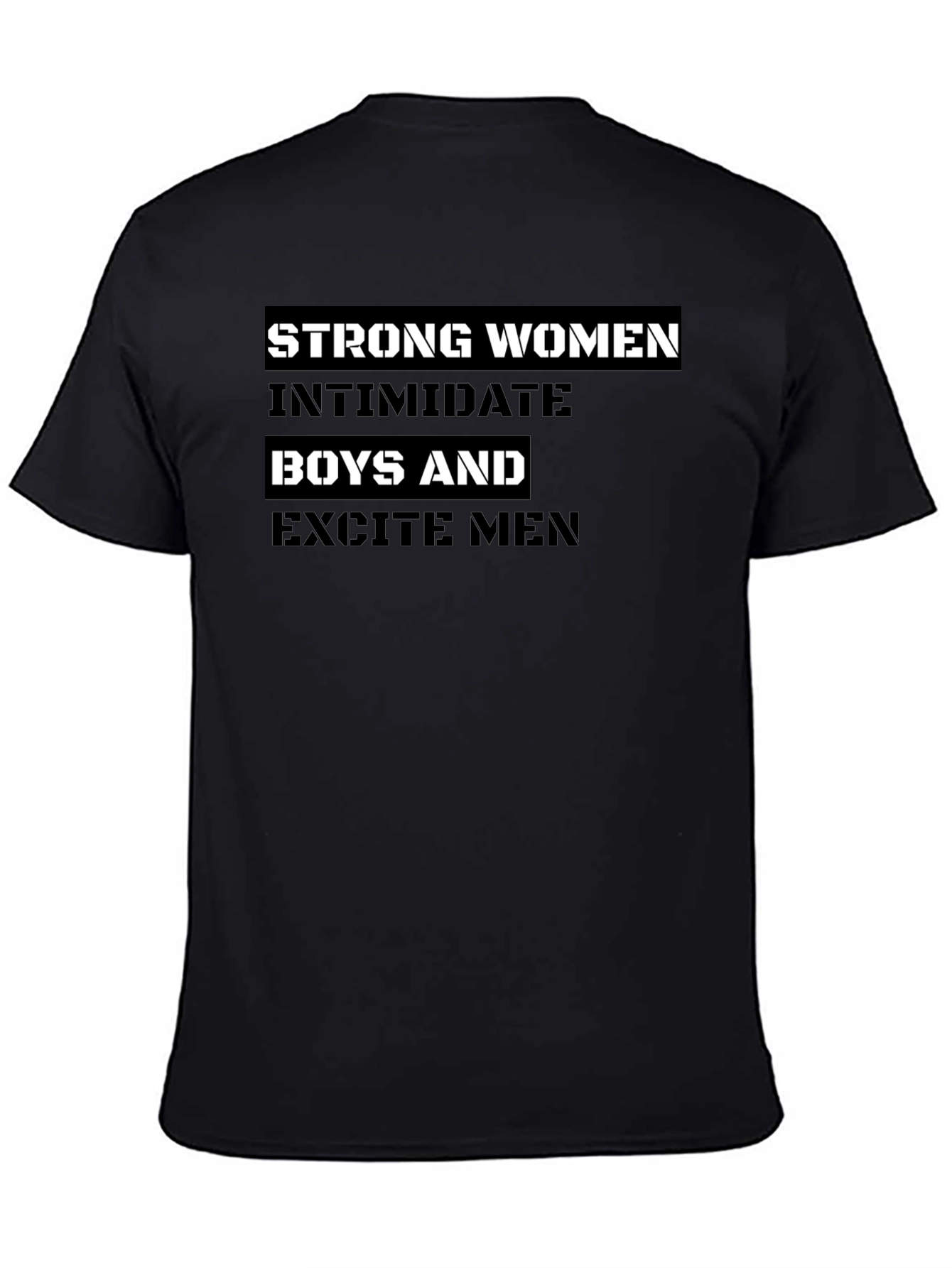 Black Strong Women Graphic Tee - Black T-Shirt view 4
