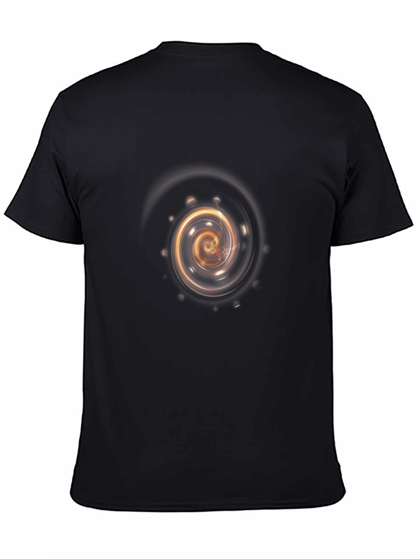 Black Cosmic Spiral Graphic Tee - Black view 4