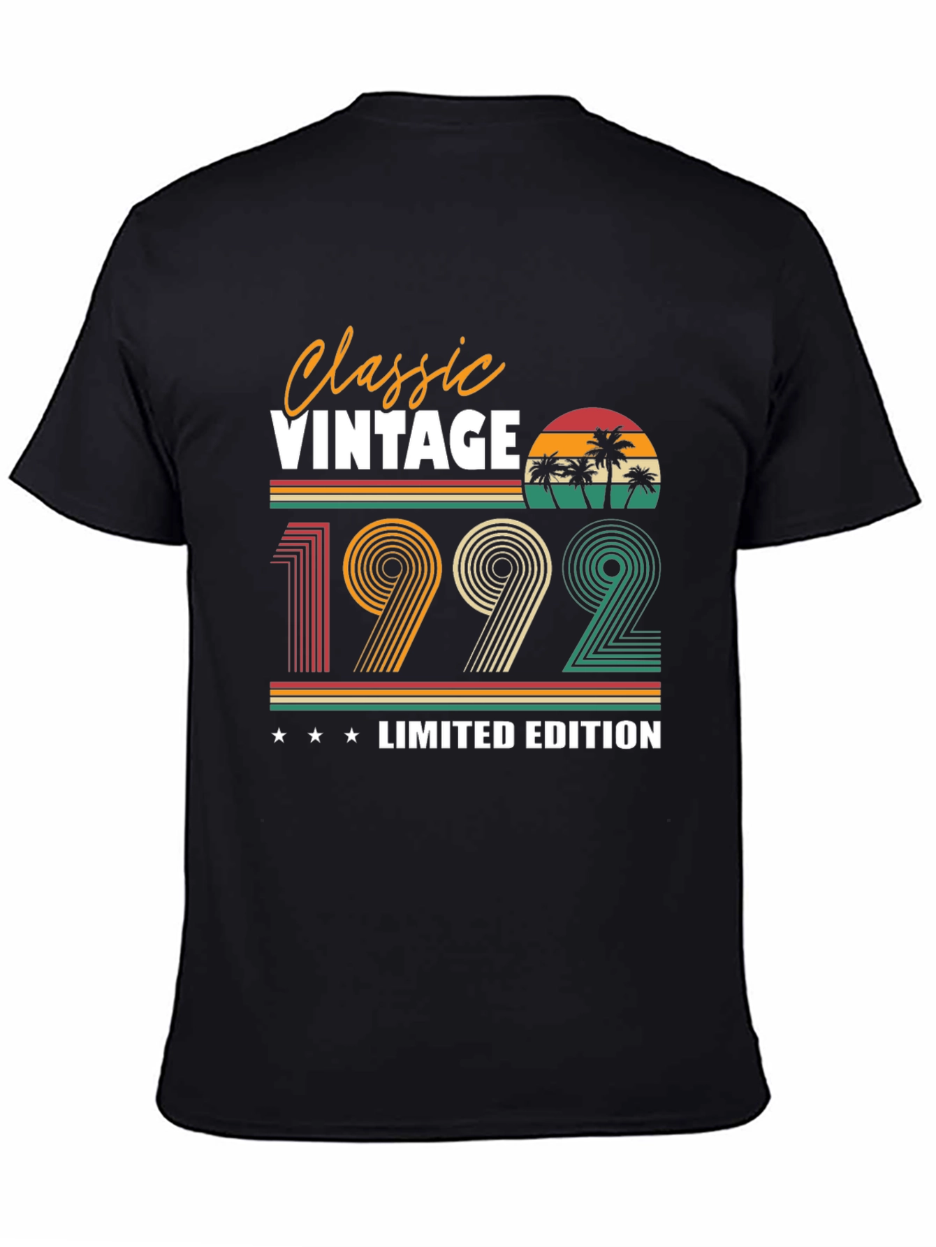 Black Classic Vintage 1992 Limited Edition T-Shirt view 4