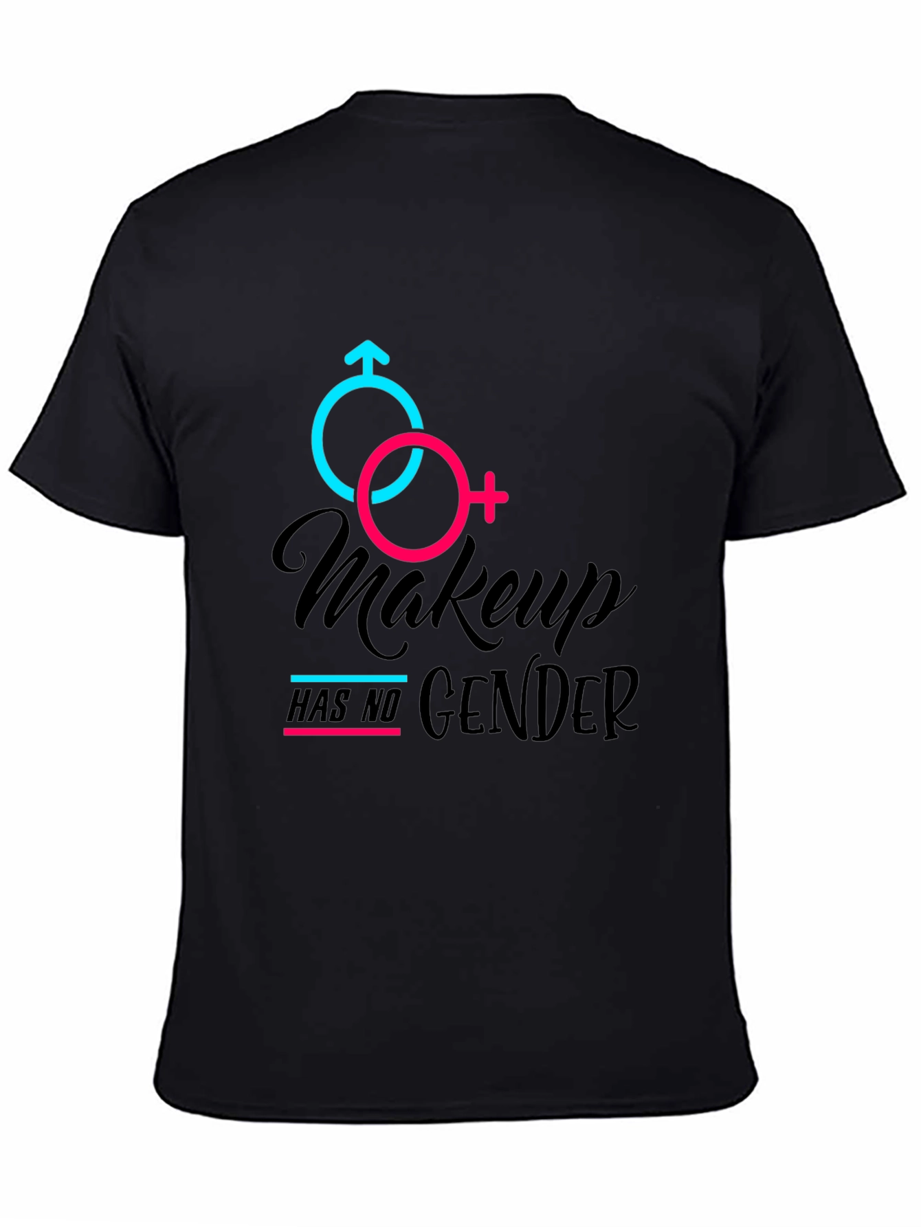 Black Makeup Has No Gender Black Tee view 4