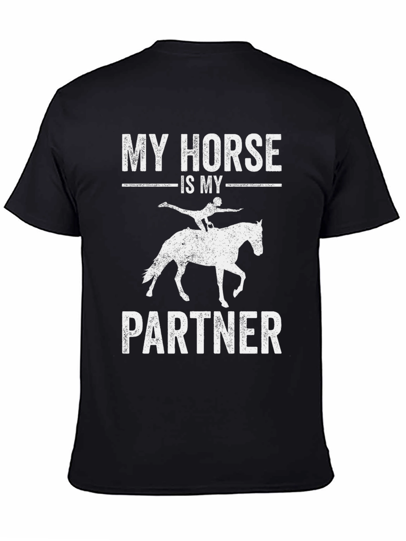 Black My Horse is My Partner Graphic Tee view 4