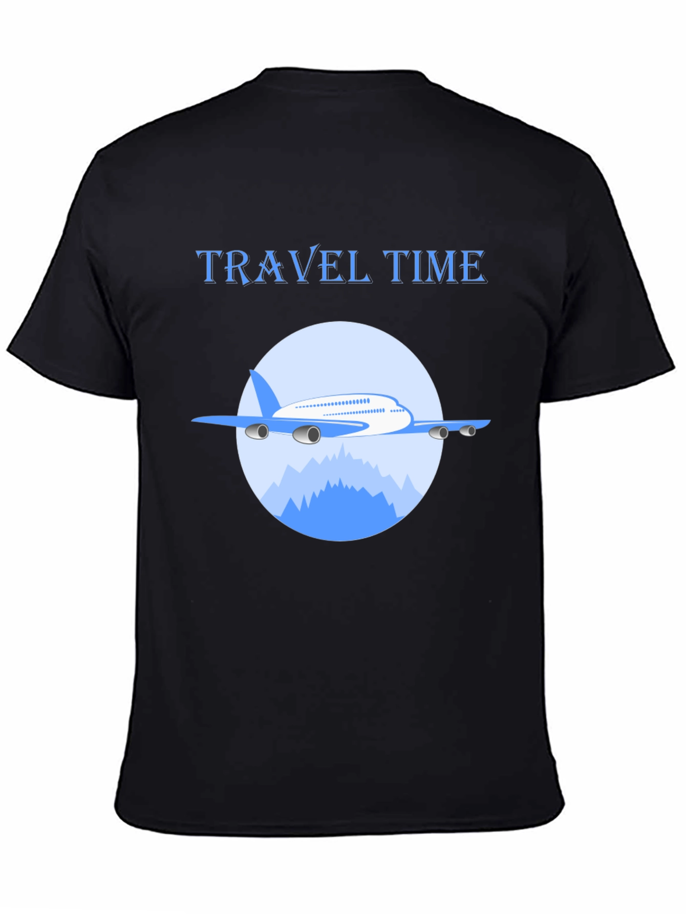 Black Travel Time Graphic Tee view 4