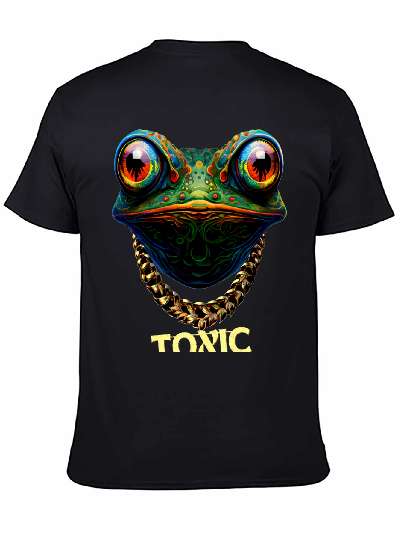 Black Toxic Frog Graphic T-Shirt - Unique Design view 4
