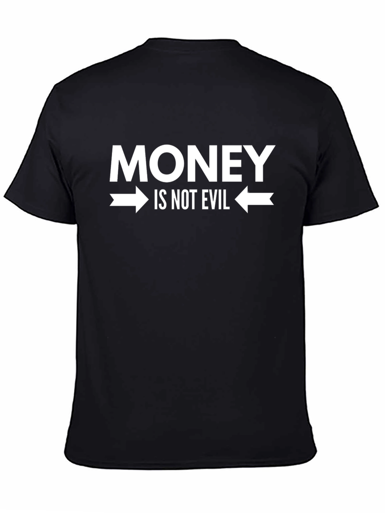 Black Money Is Not Evil Graphic Tee - Black T-Shirt view 4